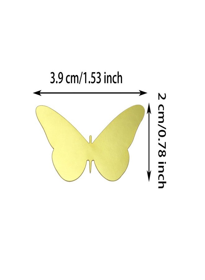 ONLYKXY 100pcs Butterfly Table Confetti Decor Glitter Butterfly Decoration for Birthday Wedding Theme Thanks Giving Party Valentine's Mother's Day Scatter Bless Confetti (Golden) - Image 2