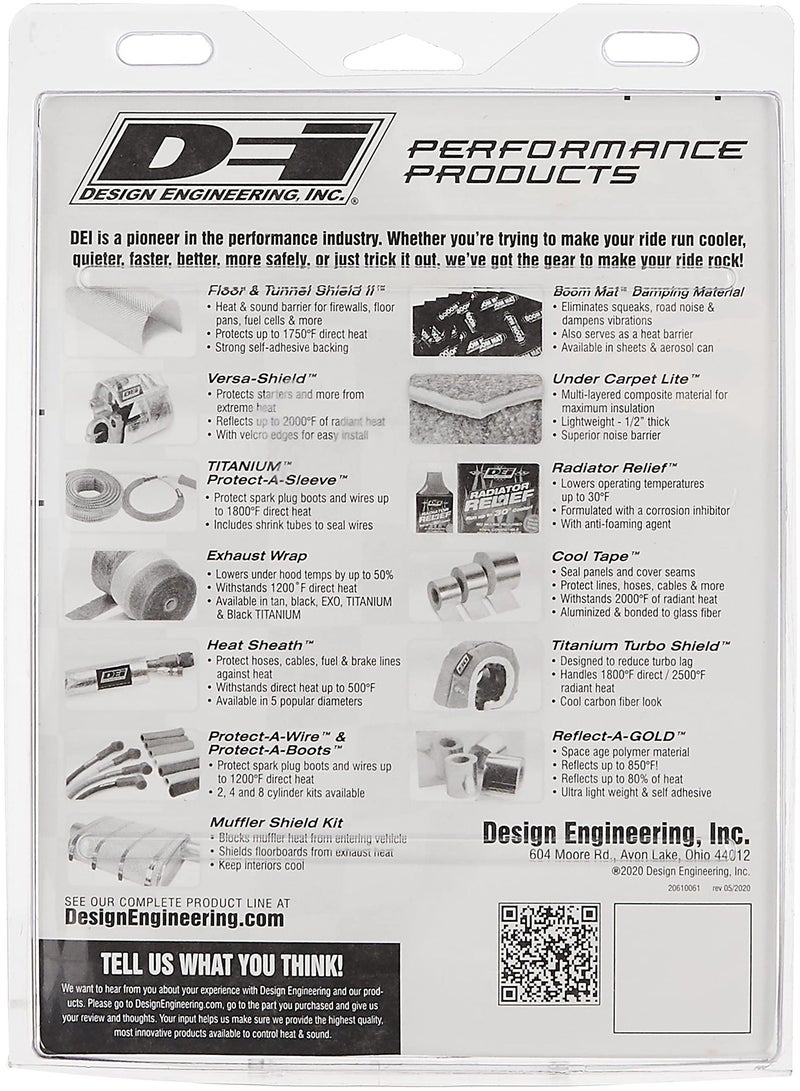 Design Engineering 010402 Versa-Shield 7" x 24" Starter Heat Shield Wrap - Image 3