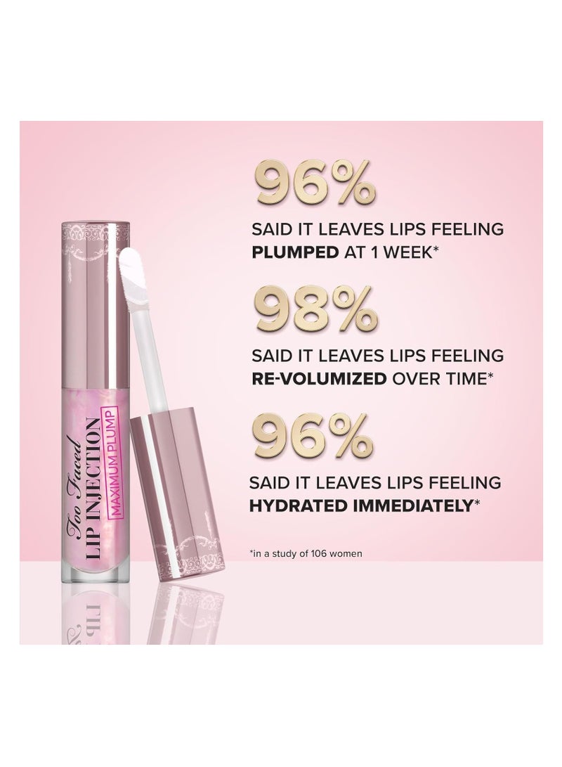 Too Faced Lip Injection Maximum Plump Extra Strength Lip Plumper Gloss | Hydrating + Plumping, 0.14 fl. oz. 01-Original - Image 2