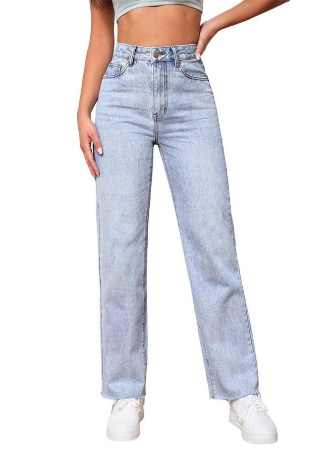 KOTTY Women's Cotton Lycra Blend Relaxed Fit High Rise Jeans(Blue,28) - Image 2