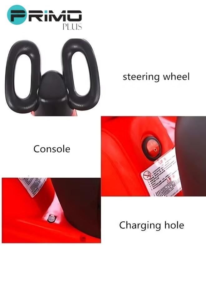 PRIMO PLUS "Smart Electric Scooter for Kids with Music, Colorful LED Lights, and Safety Belt – Comfortable Seat with Backrest, Intelligent Foot Pedal Steering System, Silent Electric Motor with Safe Speed (5–10 km/h), Fast Charging (3–5 Hours) for Up to 2 Hours of Fun, 4 Sturdy Wheels with Balance System for Maximum Stability and Safety, Suitable for Children Aged 2–8 Years up to 50 kg – Perfect for Home, Gardens, Parks, and Entertainment Areas" - Image 4
