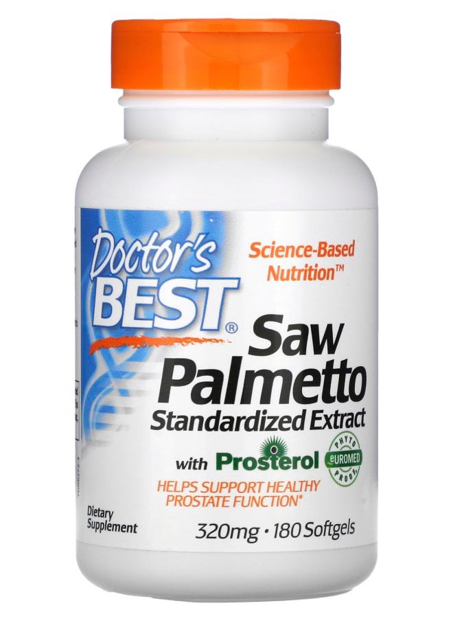 Doctor's BEST Saw Palmetto Standardized Extract 320 mg 180 Softgels 