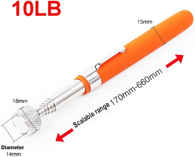 Magnetic Pick up Tool Extendable Magnet Stick 10 LB Telescoping Magnet Stick Tool for Screws Nuts Pins - Image 2