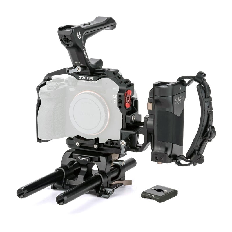 Tilta TILTA TA-T30-B-B-2 Camera Cage a7 IV Pro Kit for Sony A7M4 A7 IV Alpha A1 A9 II Alpha 7 IV Cage (Black)  - Image 1