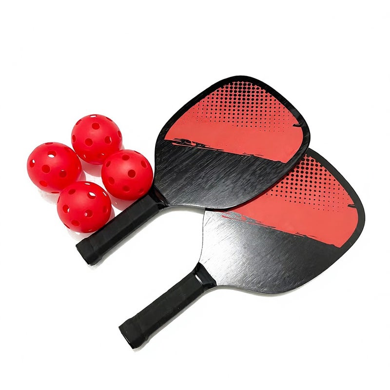 Pickleball Paddle Set Pickleball Rackets Ball Set 2 Rackets & 4 Pickleball Balls with Carrying Bag for Men Women - Image 3