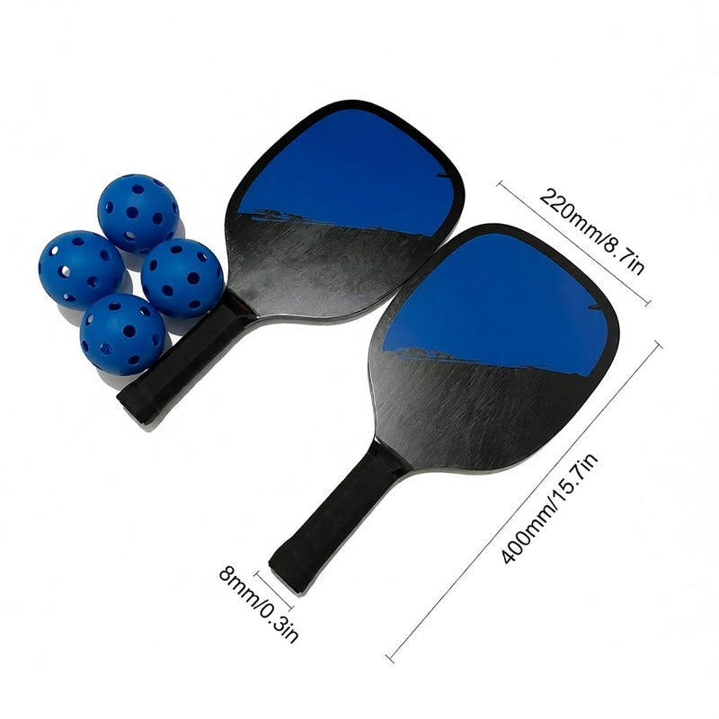 Pickleball Paddle Set Pickleball Rackets Ball Set 2 Rackets & 4 Pickleball Balls with Carrying Bag for Men Women - Image 5