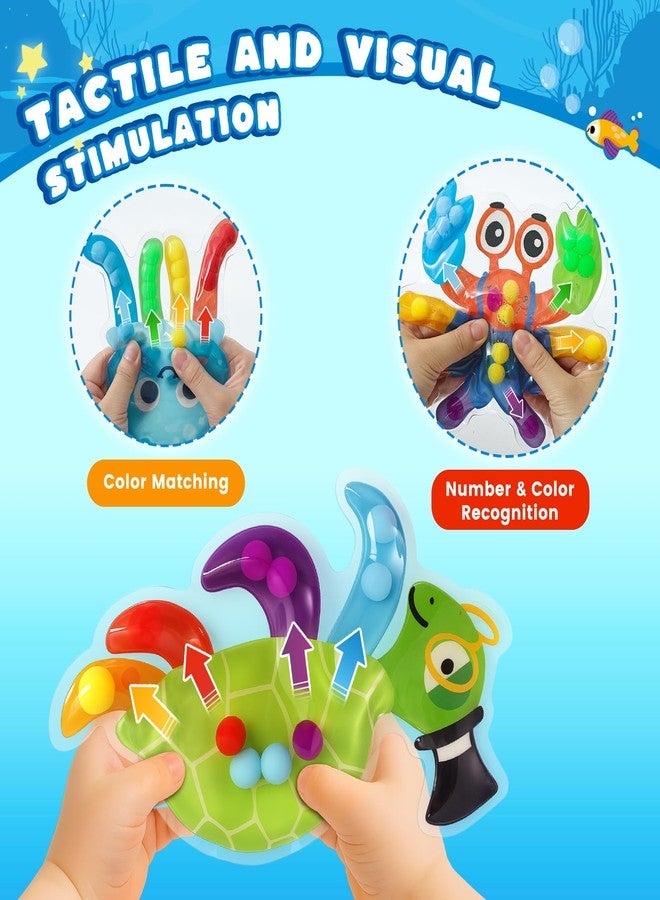 3 otters Color Sorting Sensory Toys, Sea Animals Fine Motor Matching Games Fidget Toys with 3 Game Cards for Toddlers Birthday Party Gift - Image 4