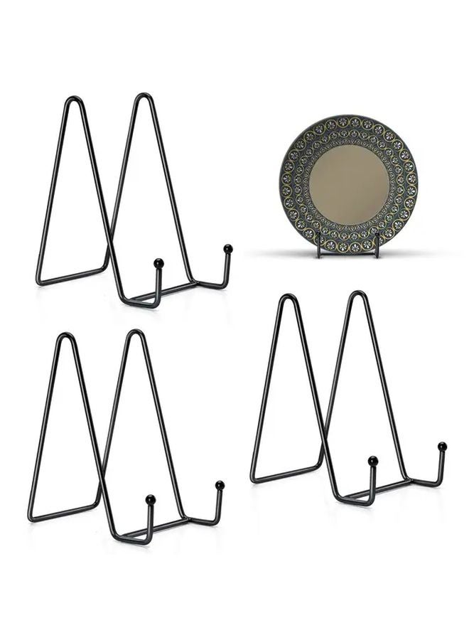 3 Pack Black Metal Plate Stands 6 Inch Display Holder for Pictures Books Art - Image 1