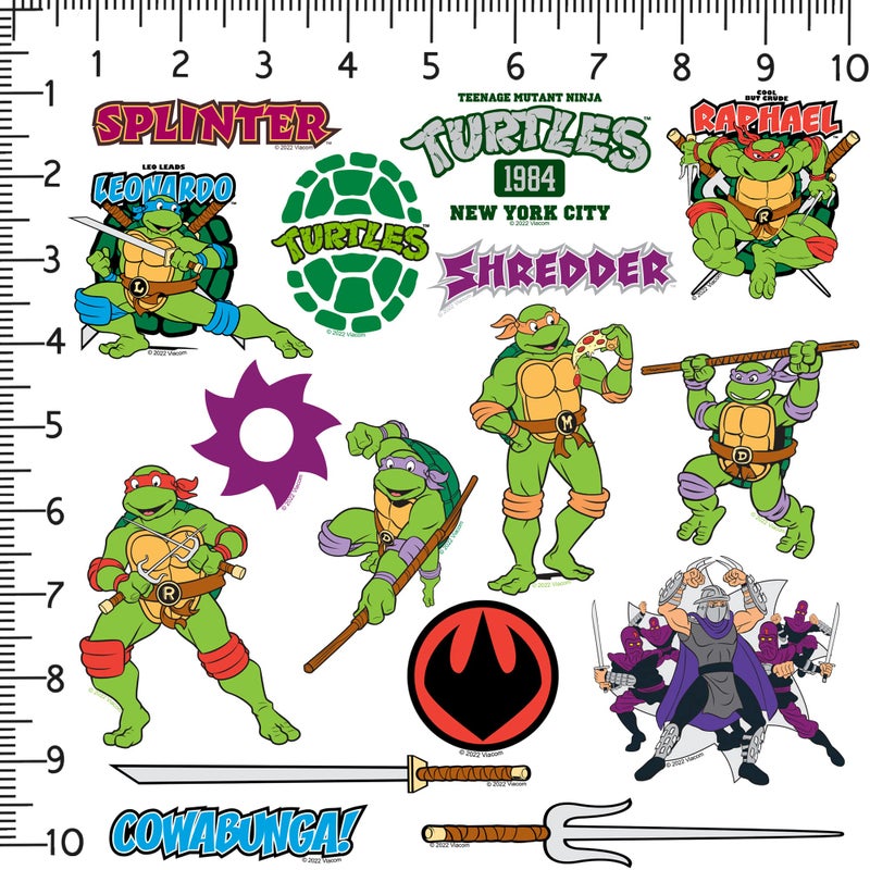 GRAPHICS & MORE Teenage Mutant Ninja Turtles Sticker Pack Die Cut Vinyl Large Deluxe TMNT Stickers Variety Pack - Laptop, Water Bottle, Scrapbooking, Tablet, Skateboard, Indoor/Outdoor - Set of 50 - Image 2