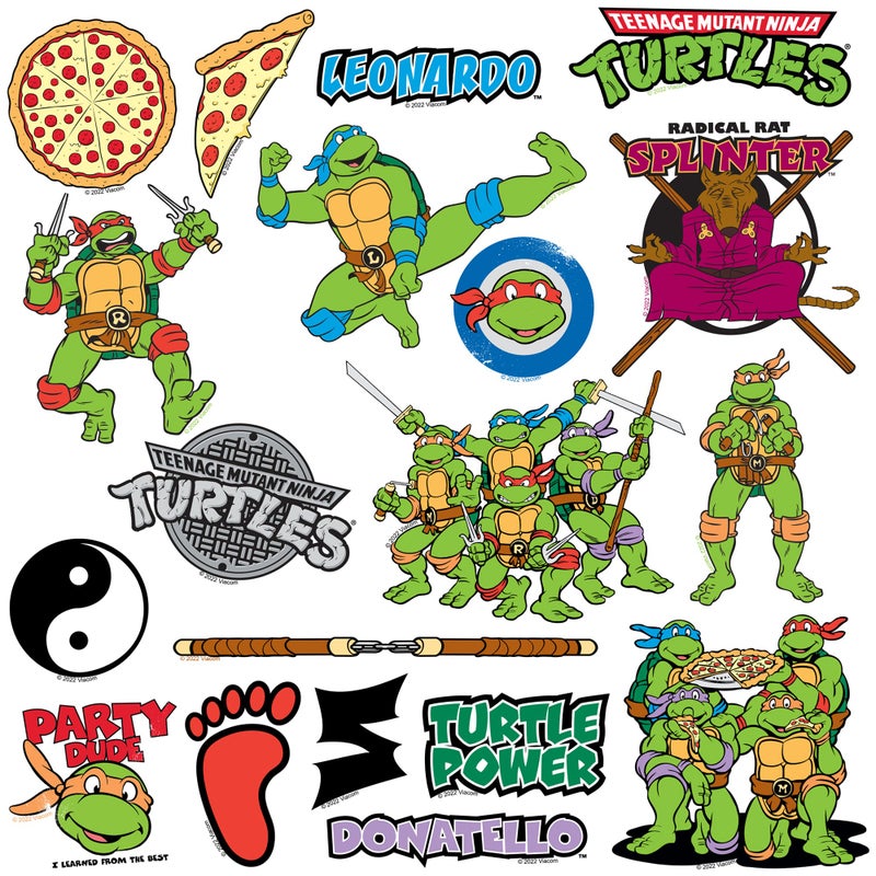 GRAPHICS & MORE Teenage Mutant Ninja Turtles Sticker Pack Die Cut Vinyl Large Deluxe TMNT Stickers Variety Pack - Laptop, Water Bottle, Scrapbooking, Tablet, Skateboard, Indoor/Outdoor - Set of 50 - Image 4