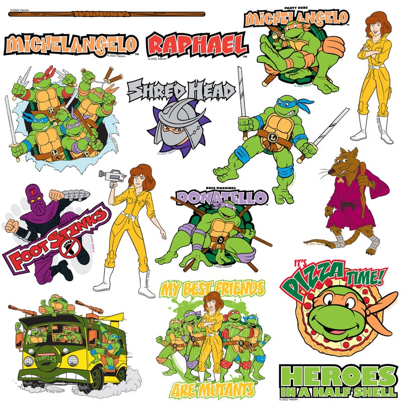 GRAPHICS & MORE Teenage Mutant Ninja Turtles Sticker Pack Die Cut Vinyl Large Deluxe TMNT Stickers Variety Pack - Laptop, Water Bottle, Scrapbooking, Tablet, Skateboard, Indoor/Outdoor - Set of 50 - Image 3