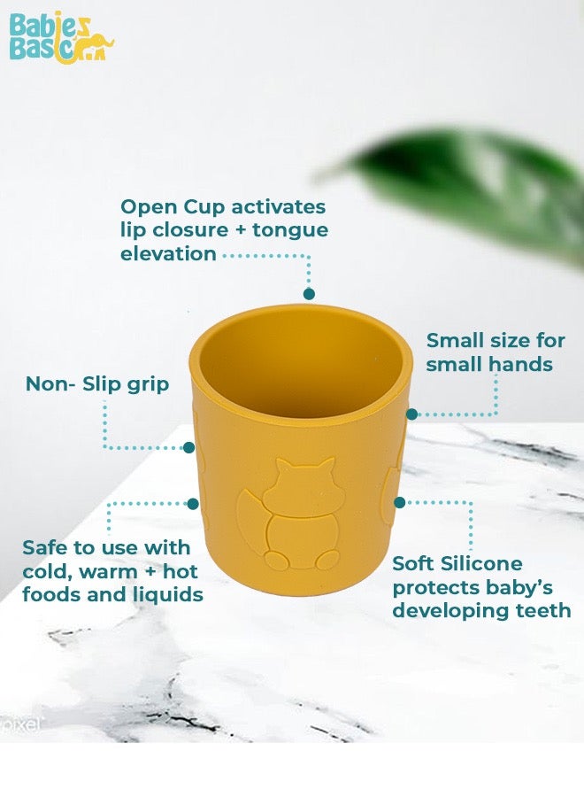 بابيز_بيسك كوب تدريبي سيليكون للأطفال، خالٍ من مادة البيسفينول أ. - Image 2