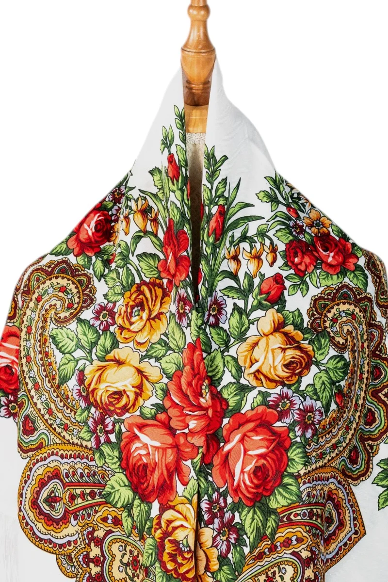 D'Daniela Inessa Women's Eastern European Cotton Tassel Shawl