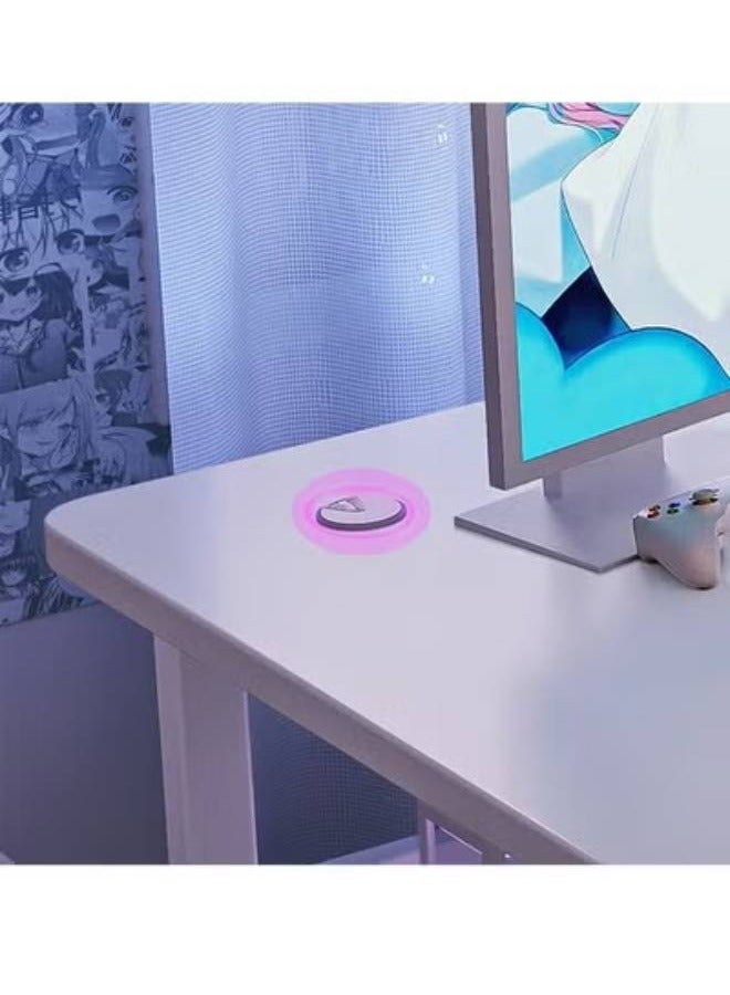 keke Computer Desk,for Home Office,Sturdy Writing Workstation,Gaming Desk100X75X60 Cm White - Image 2