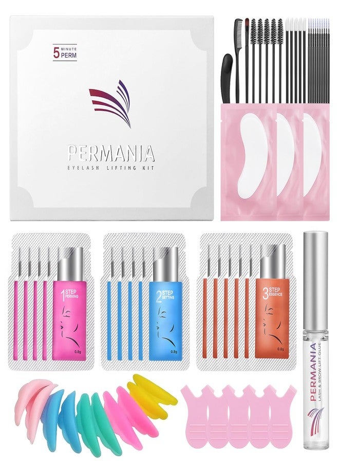 PERMANIA Eyelash Lift Kit, Natural Curling and Lifting Effect Lash Lift Kit & Brow Lamination Kit Fast Perming with Easy Instructions - Image 1
