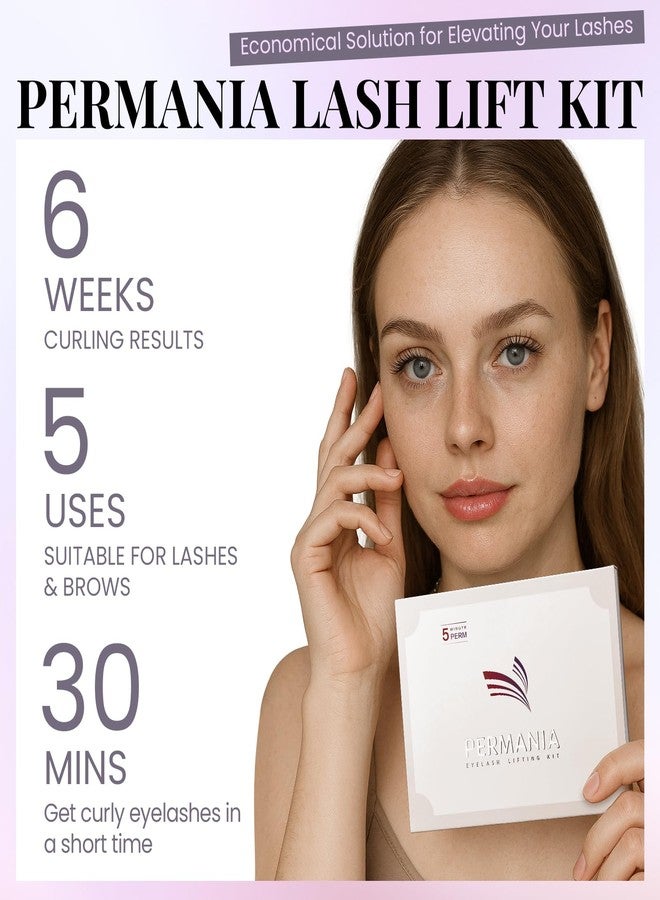 PERMANIA Eyelash Lift Kit, Natural Curling and Lifting Effect Lash Lift Kit & Brow Lamination Kit Fast Perming with Easy Instructions - Image 4