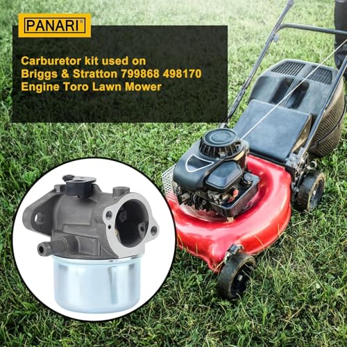 Panari 799868 498170 Carburetor for Brigg-s & Straton 625 6.5 HP 6150N 6150 650 6HP BS 497314 14111 497586 498254 498966 498255 Engine with 491588s Air Filter Cleaner - Image 2