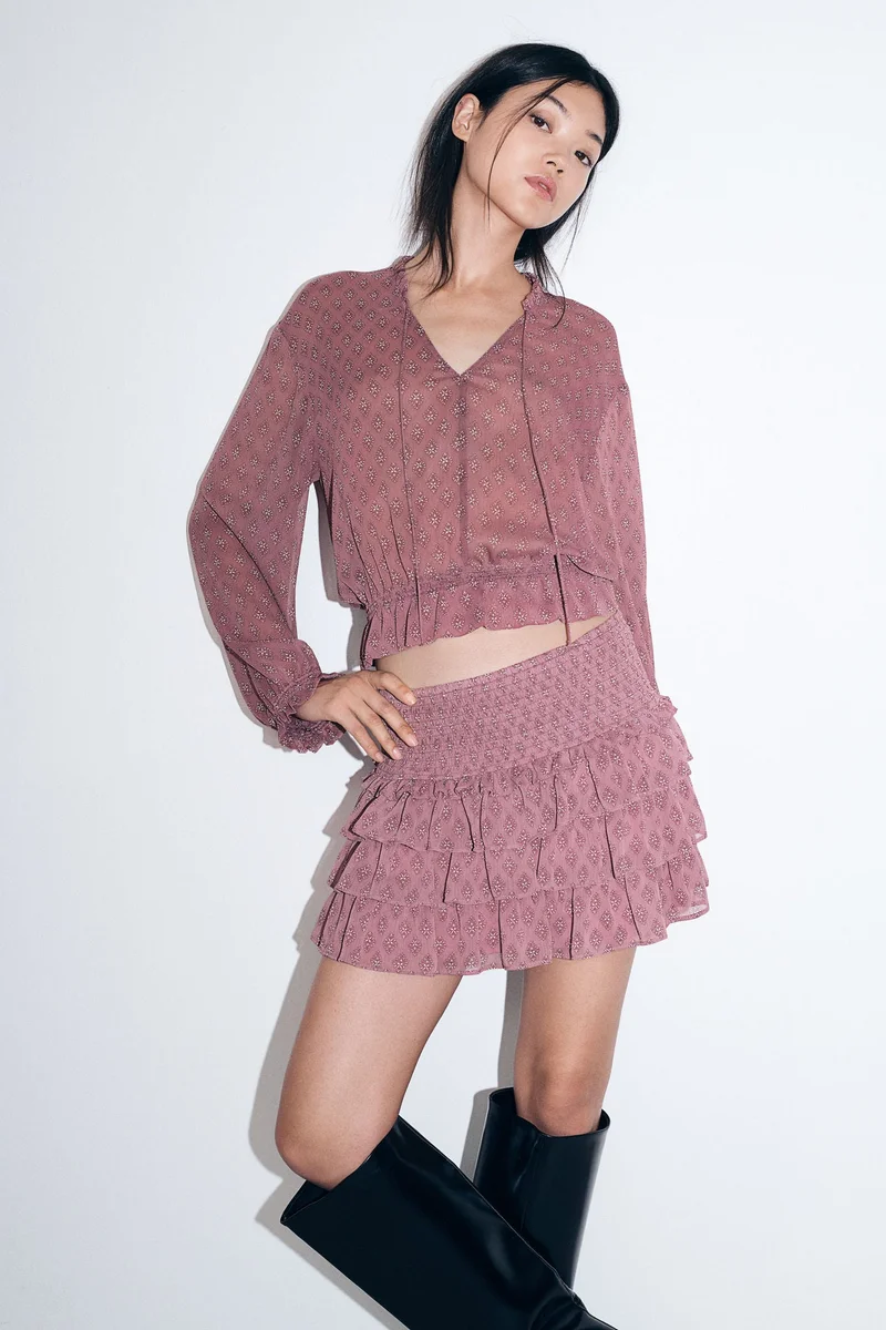 H&M Tiered mini skirt
