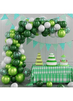 107-PCS Green White