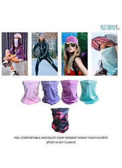 SHAPE UP ShapeUp 5 Pack Neck Gaiter Bandana for Men & Women, Breathable UV Protection Balaclava Face Mask Scarf for Bike, Cycling, Skiing, Fishing & Hiking, Reusable Elastic Scarf Neck Gaiters  - Image 2
