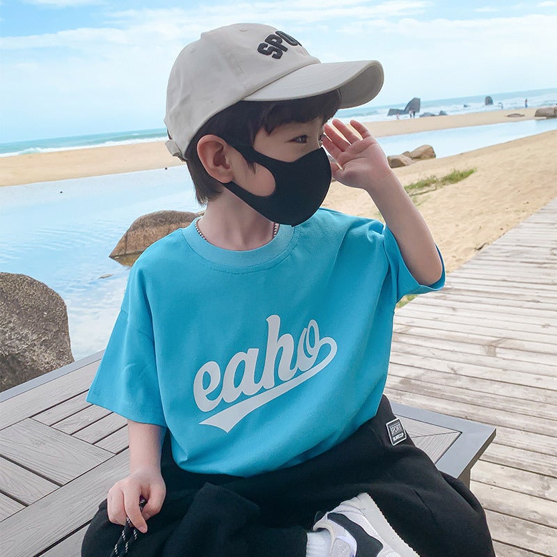 Boys T-Shirt Summer 2023 New Children'S Cool Handsome Trendy Brand Fried Street Summer Fashionable Korean T-Shirt Short-Sleeved Top - Image 4