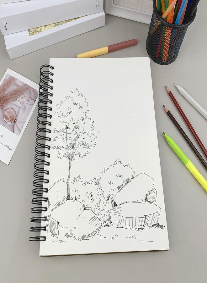 DSTELIN 2 Pack Spiral Bound Sketchbook, 9" x 12" Artist Sketchbook with Hard Cover for Drawing, Illustration and Art Class Students - Image 4