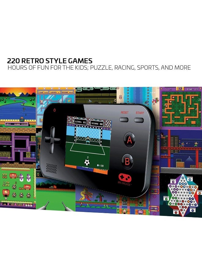 ISOUND My Arcade Gamer V Portable - Handheld Gaming System - 220 Retro Style Games - Lightweight Compact Size - Battery Powered - Full Color Display - Black - Electronic Games - Image 1