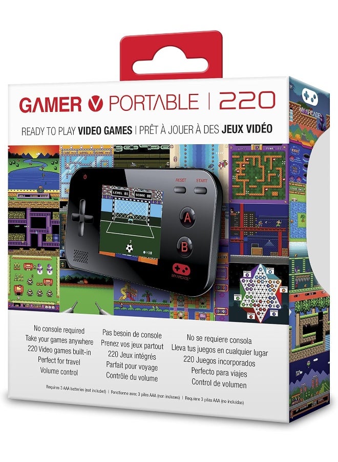 ISOUND My Arcade Gamer V Portable - Handheld Gaming System - 220 Retro Style Games - Lightweight Compact Size - Battery Powered - Full Color Display - Black - Electronic Games - Image 4