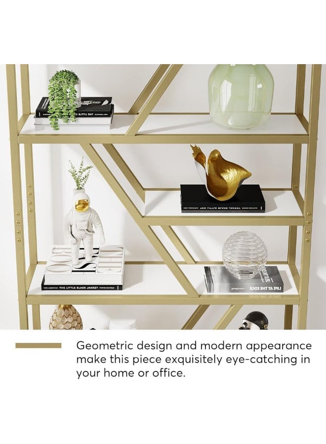 YINZUO YINZUO Marble Shelf with Metal Frame 7 Modern Designs, Space-Saving Wall-Mounted Display for Home Office, Bathroom, or Living Room Adjustable & Easy Install (Design 2)  - Image 5