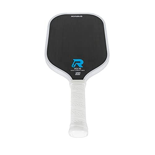 Ronbus R1.16/R2.16/R3.16 Raw Toray T700 Carbon Fiber Pickleball Paddle with 16 mm Polypropylene Honeycomb Core (R3.16W) - Image 5