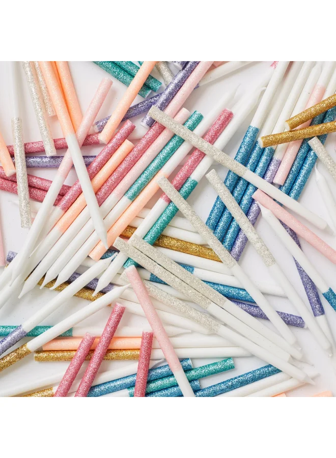 Meri Meri Multicolour Dipped Glitter Candles