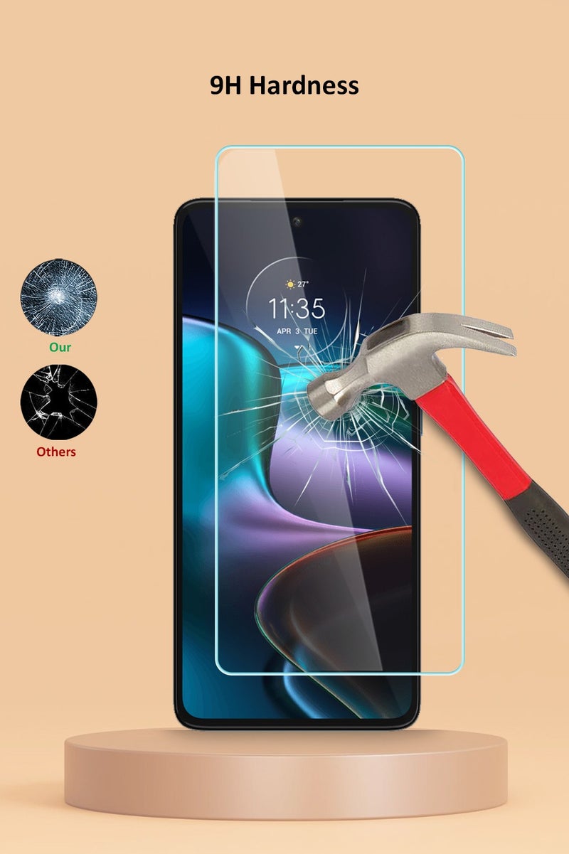 Techie واقي شاشة من الزجاج المقوى عالي الدقة من Techie مضاد للانعكاس ومضاد للفقاعات بدرجة 9H لهاتف Motorola Edge 30 - Image 3