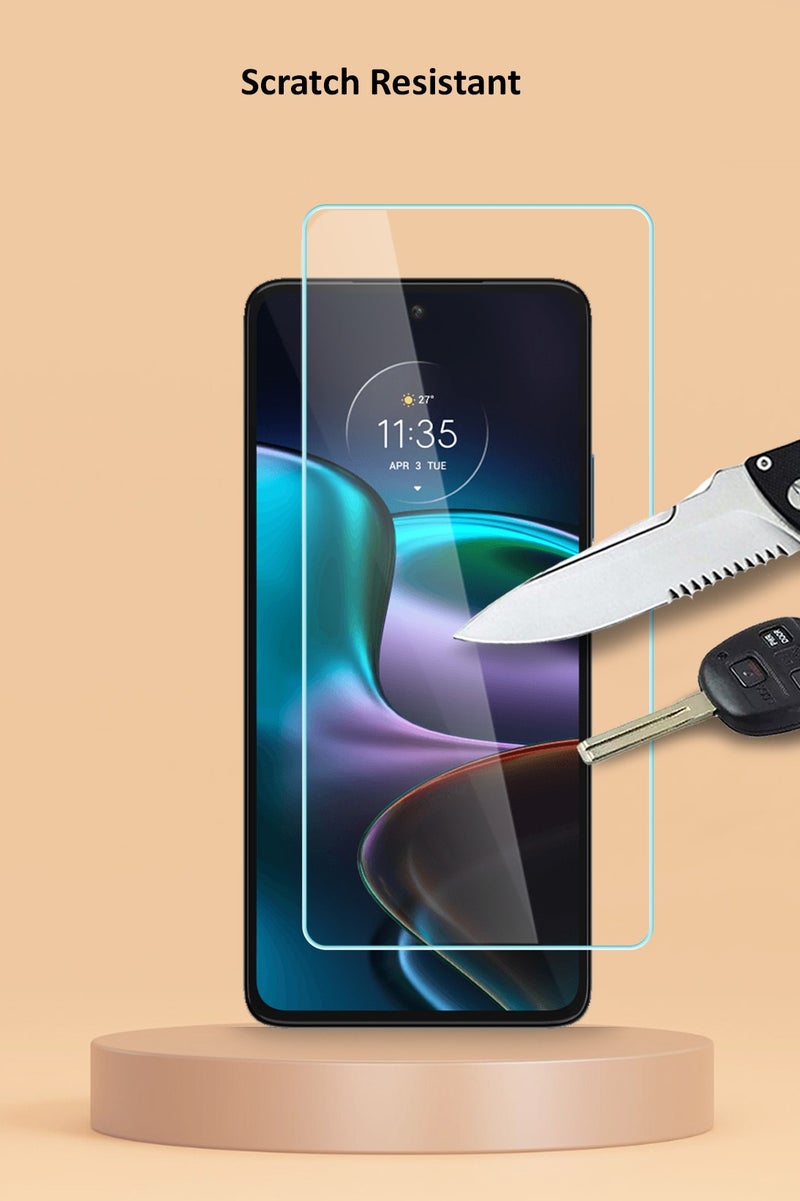 Techie واقي شاشة من الزجاج المقوى عالي الدقة من Techie مضاد للانعكاس ومضاد للفقاعات بدرجة 9H لهاتف Motorola Edge 30 - Image 5