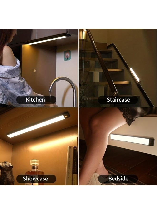 Anfan USB Rechargeable LED Motion Sensor Cabinet Light Ultra Thin Intelligent Night Lamp for Bedroom Wardrobe Kitchen Under Cabinet - Image 3