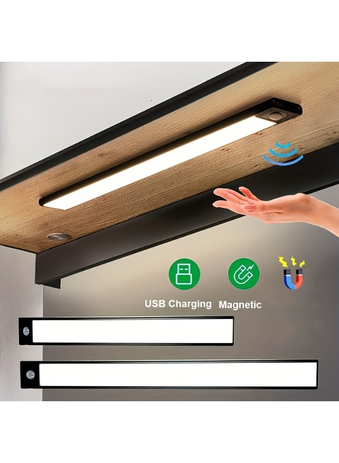 Anfan USB Rechargeable LED Motion Sensor Cabinet Light Ultra Thin Intelligent Night Lamp for Bedroom Wardrobe Kitchen Under Cabinet - Image 1