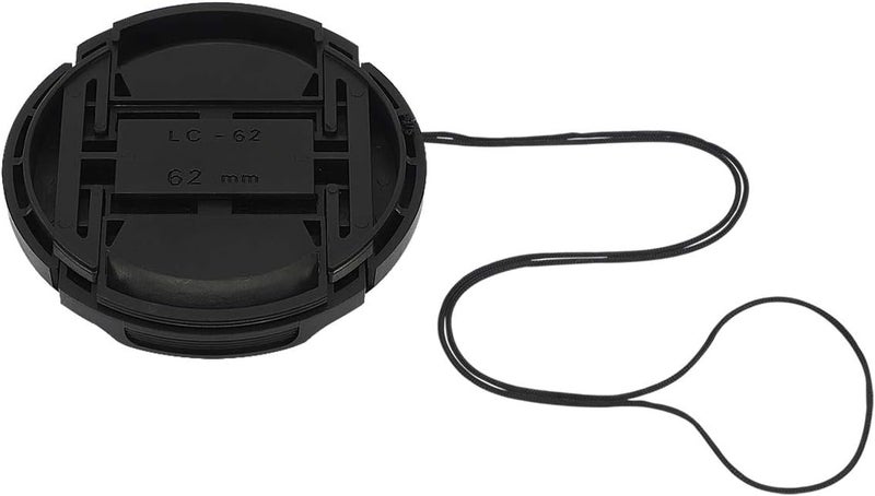 Haoge 62mm Center Pinch Snap On Front Lens Cap Cover with Cap Keeper for Canon Nikon Sony Fujifilm Sigma Tamron and Other 62mm Filter Thread Lens - Image 5