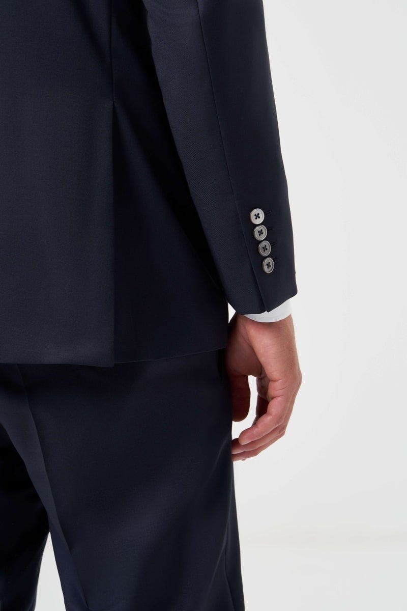 Bisse Men's Mono Collar 4 Drop Suit Navy Blue PTK23YNOS002_D39  - Image 3