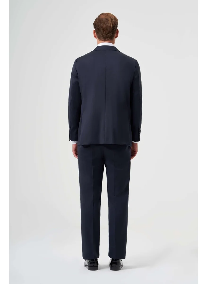 Bisse Men's Mono Collar 4 Drop Suit Navy Blue PTK23YNOS002_D39
