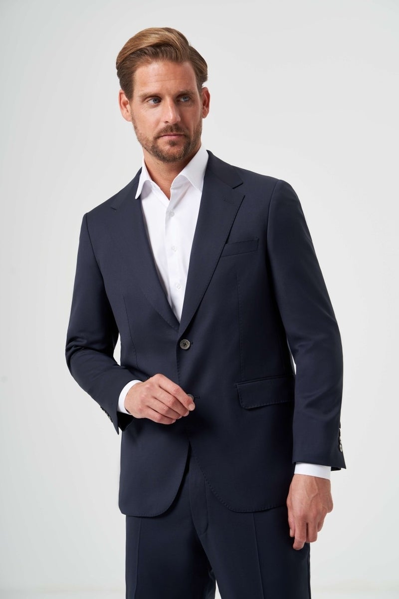 Bisse Men's Mono Collar 4 Drop Suit Navy Blue PTK23YNOS002_D39  - Image 4