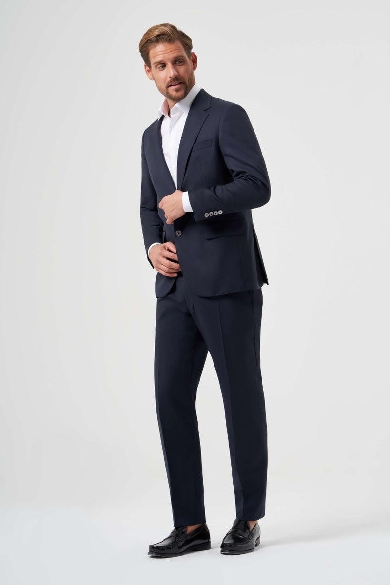 Bisse Men's Mono Collar 4 Drop Suit Navy Blue PTK23YNOS002_D39  - Image 1
