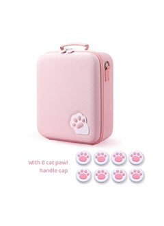 Pink Cat Paw Case For Nintendo Switch With 8 cat pawl handle cap