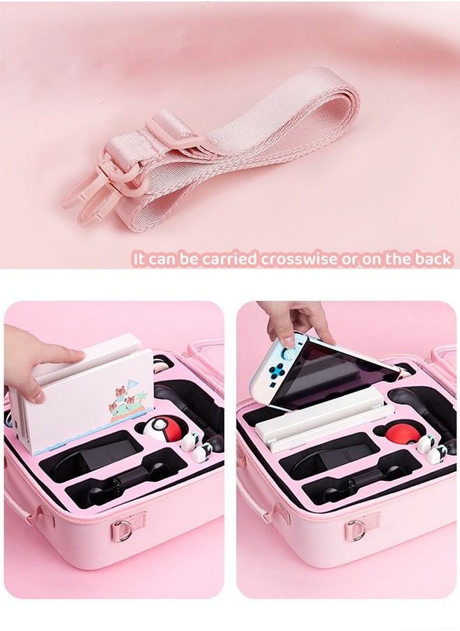 Haidue - Pink Cat Paw Case For Nintendo Switch With 8 cat pawl handle cap - Image 1