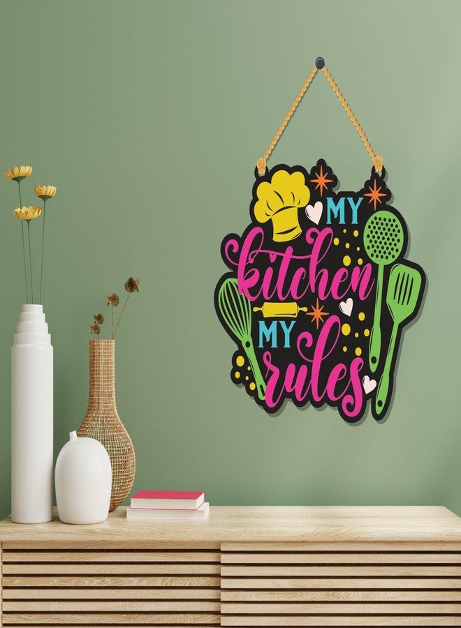 APS Art Plus Store My Kitchen My Rules, Kitchen Wall Decorative Hanging, Kitchen Wall Decorative Quote Wall Hanging - Image 3