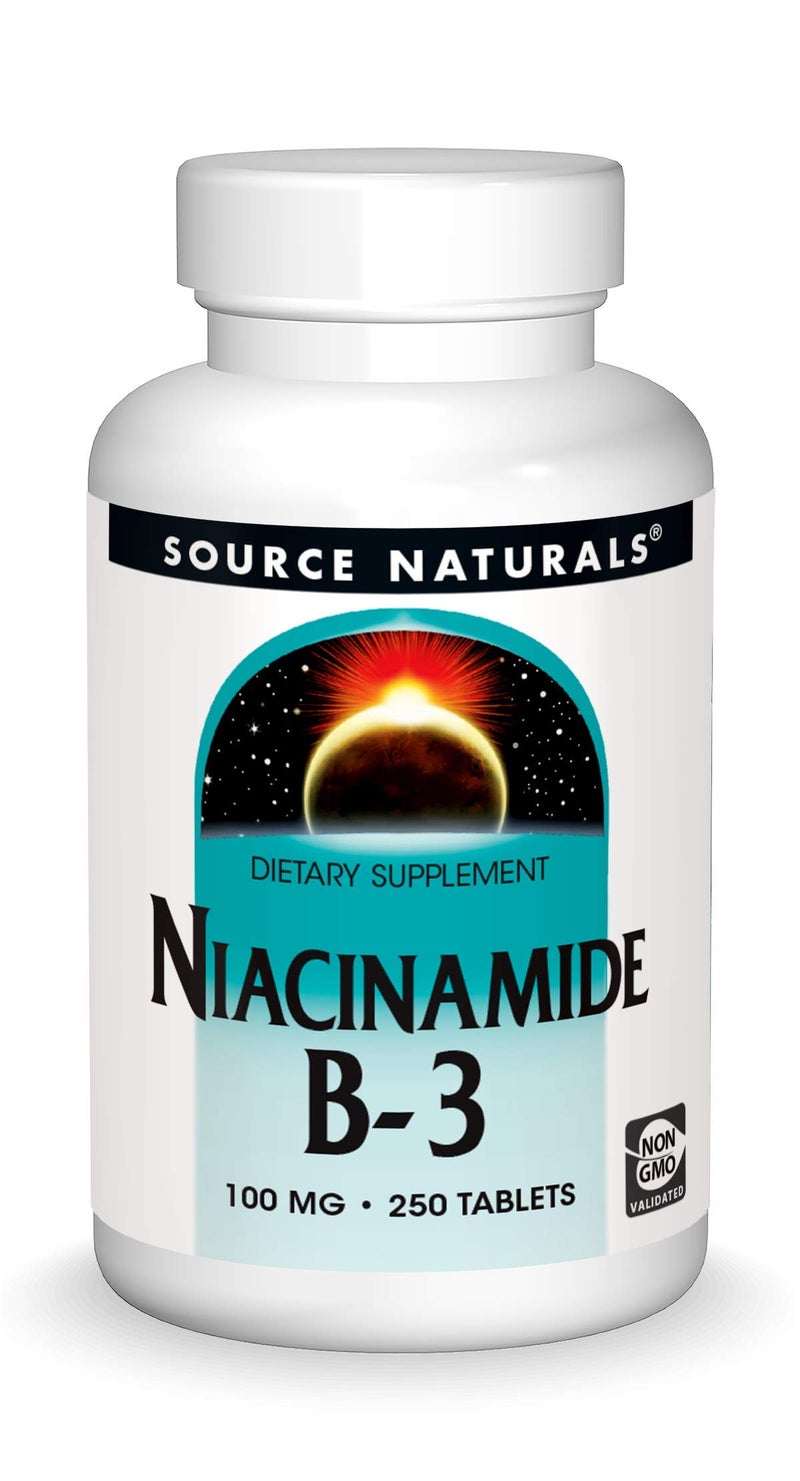 Source Naturals Niacinamide B3 100 mg Dietary Supplement 250 Tablets
