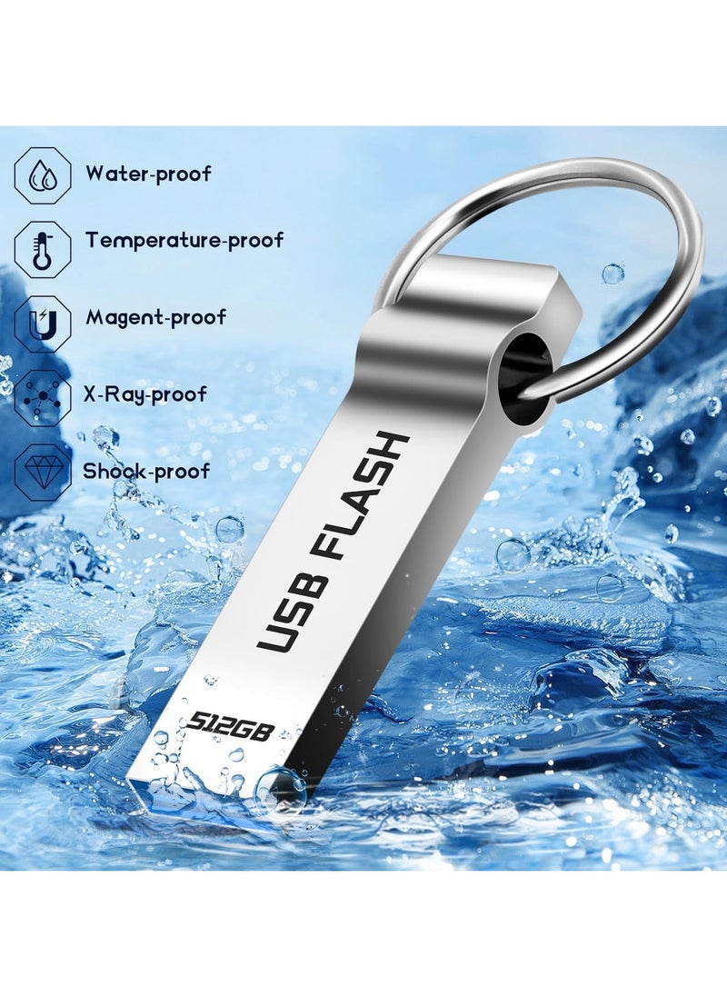 Generic - USB Flash Drive 512GB Large Capacity USB Stick 3.0 High Speed Flash Drive Waterproof Memory Stick Portable Thumb Drive for Tablet/PC/Laptop - Image 1