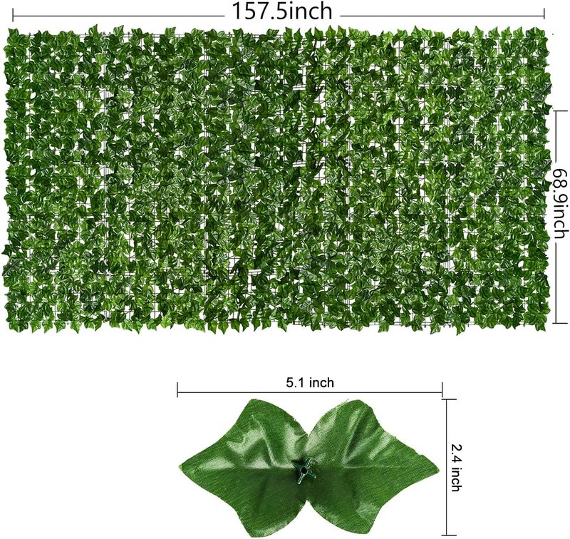 DearHouse 68.9x157.5in Artificial Ivy Privacy Fence Wall Screen, Artificial Hedges Fence and Faux Ivy Vine Leaf Decoration for Outdoor Garden Decor - Image 4