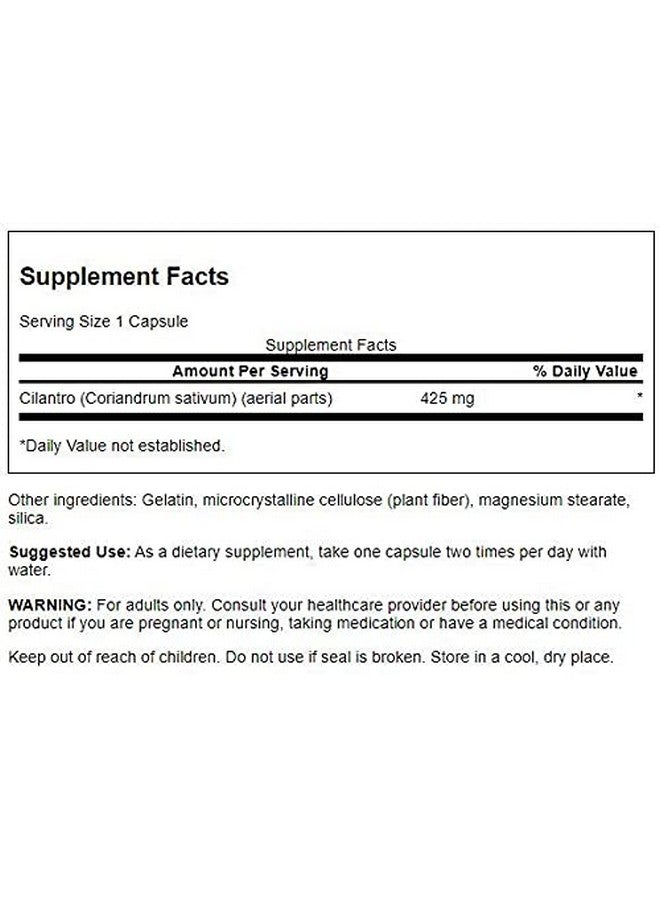 SWANSON Cilantro (Coriander) 425 Mg 60 Caps Premium 2 Pack - Image 3