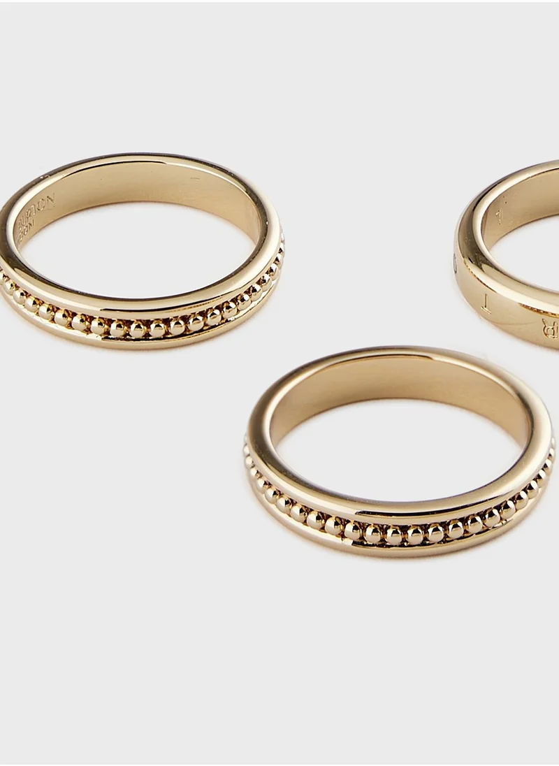 OLIVIA BURTON Ionic Plated Ring Set