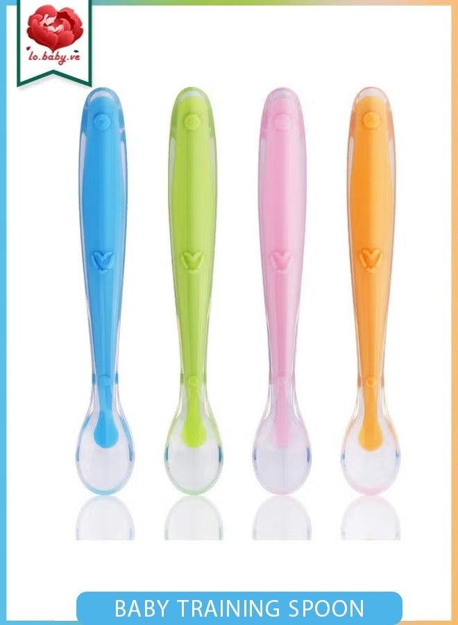 LO.BABY.VE 4-Piece Baby Feeding Training Spoon With Case Set - Image 1