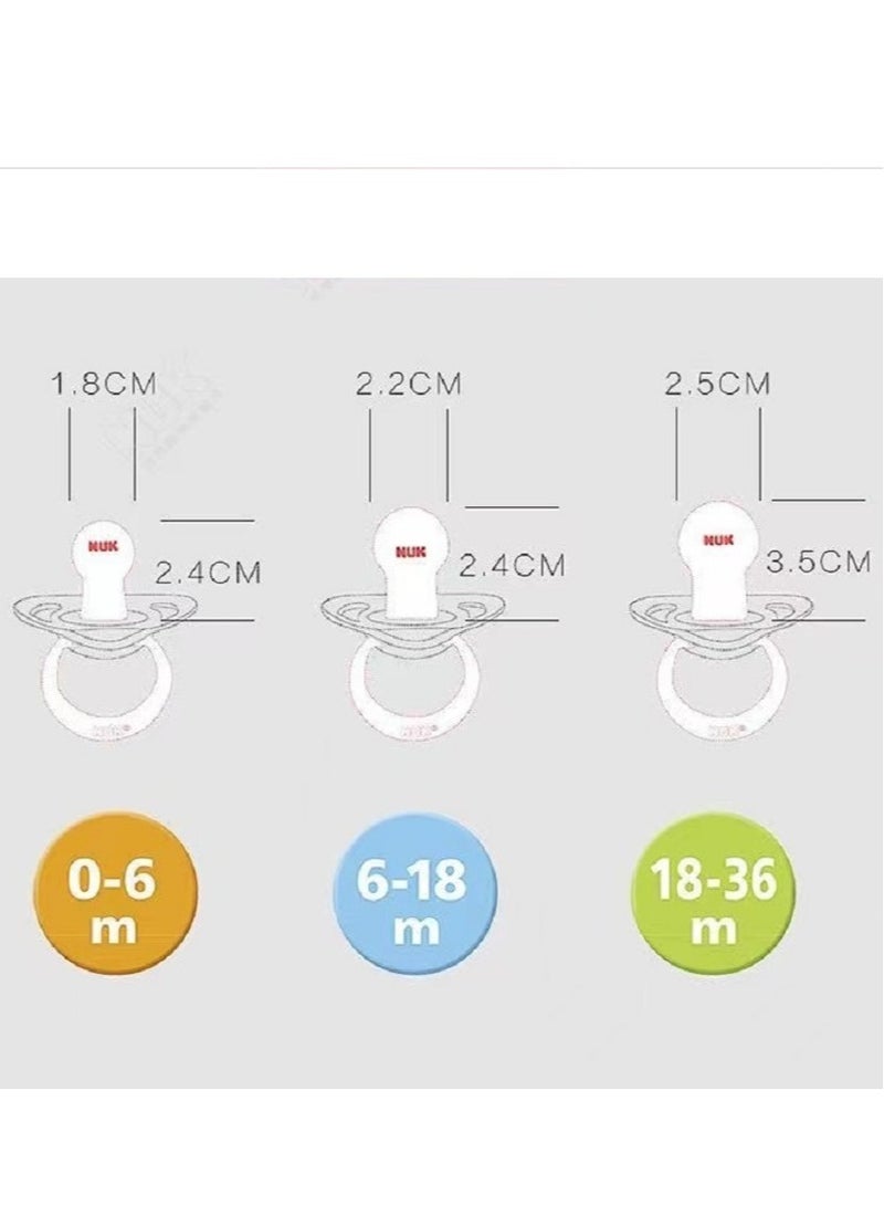 نوك Pacifiers | 2-Pack Soothers | Heart  Nipple | BPA-Free Silicone Pacifiers  |  Sleep Anti-Flatulence  |  Baby Teething Toy - Image 5